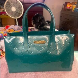 Louis Vuitton Green Vernis Wilshire PM Bag* Authentic